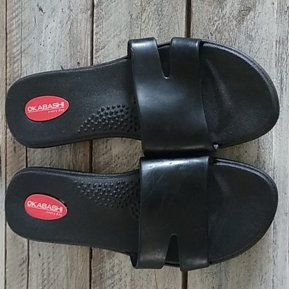 OKABASHI Black Slide Sandal Small - Picture 3 of 10